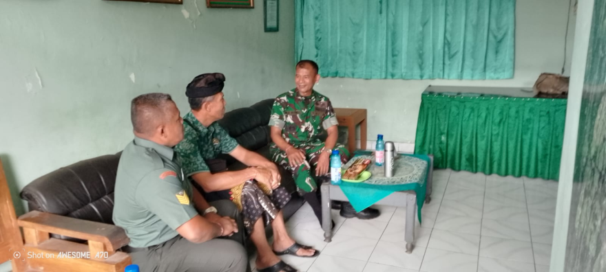 Koordinasi dengan Danramil Kec.Marga